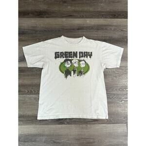 2009 Green Day Double Sided Tour Shirt Retro Band Streetwear Y2K - Men’s Large